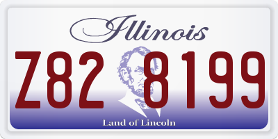 IL license plate Z828199