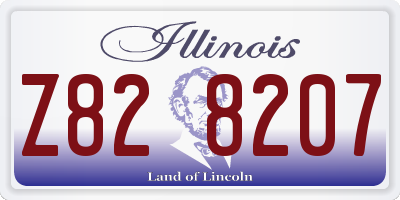 IL license plate Z828207