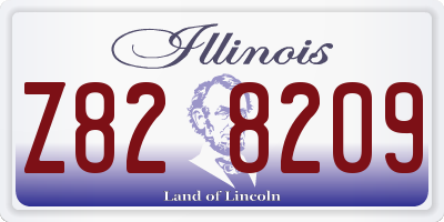 IL license plate Z828209