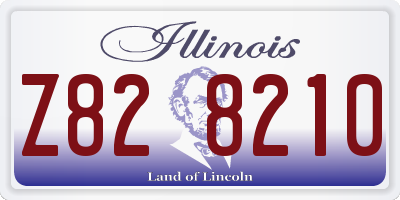 IL license plate Z828210