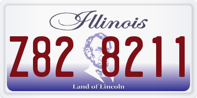 IL license plate Z828211