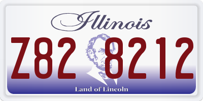 IL license plate Z828212