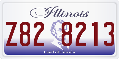 IL license plate Z828213