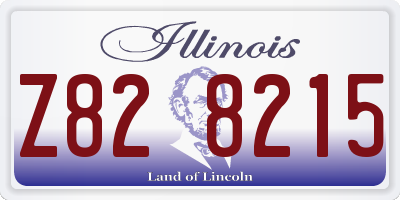 IL license plate Z828215