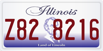 IL license plate Z828216