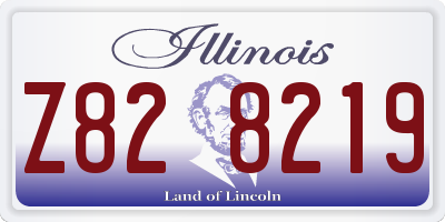 IL license plate Z828219
