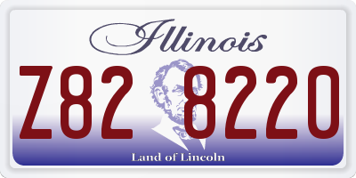 IL license plate Z828220