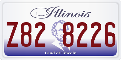 IL license plate Z828226