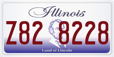 IL license plate Z828228