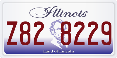 IL license plate Z828229