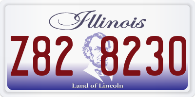 IL license plate Z828230