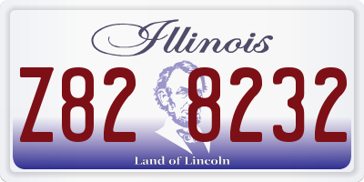 IL license plate Z828232