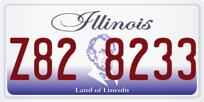 IL license plate Z828233