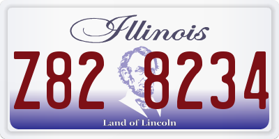 IL license plate Z828234