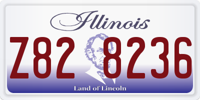 IL license plate Z828236