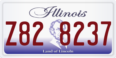 IL license plate Z828237
