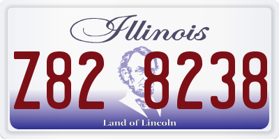 IL license plate Z828238