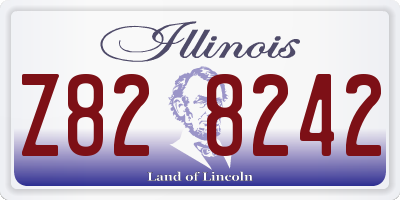 IL license plate Z828242