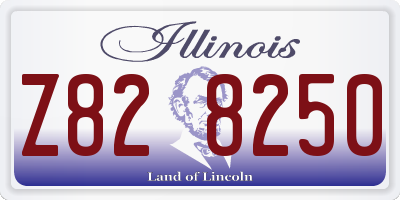 IL license plate Z828250