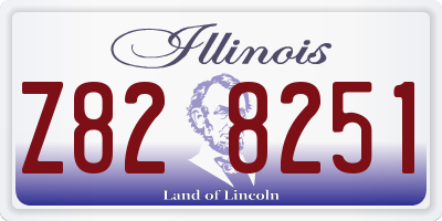 IL license plate Z828251