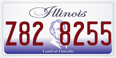 IL license plate Z828255
