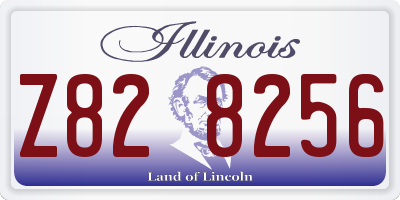 IL license plate Z828256