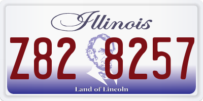 IL license plate Z828257