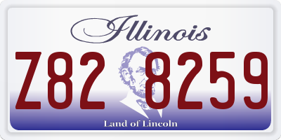 IL license plate Z828259