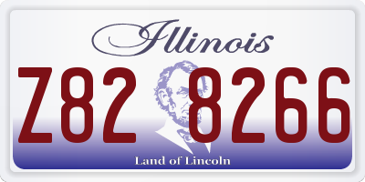 IL license plate Z828266