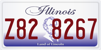 IL license plate Z828267