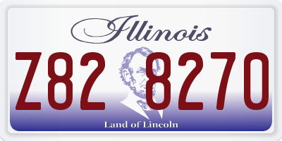 IL license plate Z828270