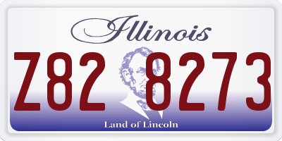 IL license plate Z828273