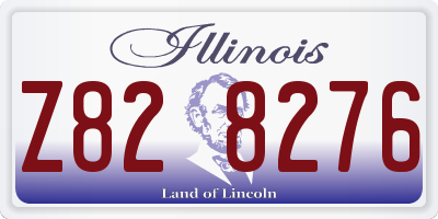 IL license plate Z828276
