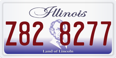 IL license plate Z828277