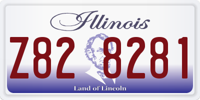 IL license plate Z828281