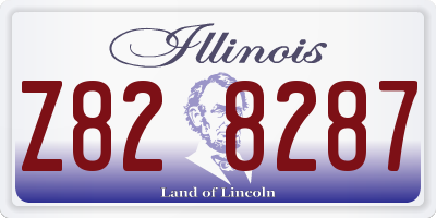 IL license plate Z828287