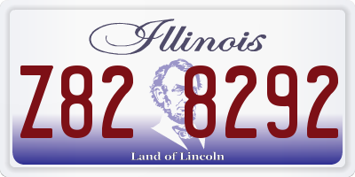 IL license plate Z828292