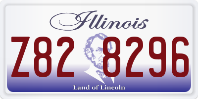 IL license plate Z828296