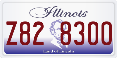 IL license plate Z828300