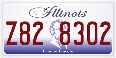 IL license plate Z828302