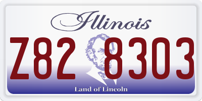 IL license plate Z828303