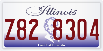 IL license plate Z828304