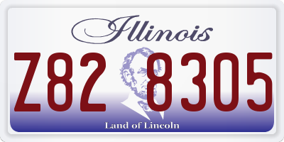 IL license plate Z828305