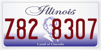 IL license plate Z828307