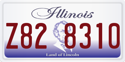 IL license plate Z828310