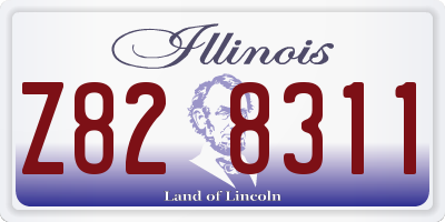IL license plate Z828311