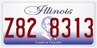 IL license plate Z828313