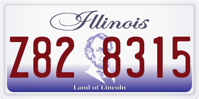 IL license plate Z828315