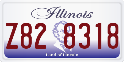 IL license plate Z828318