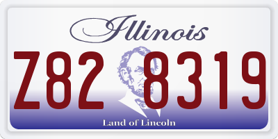 IL license plate Z828319